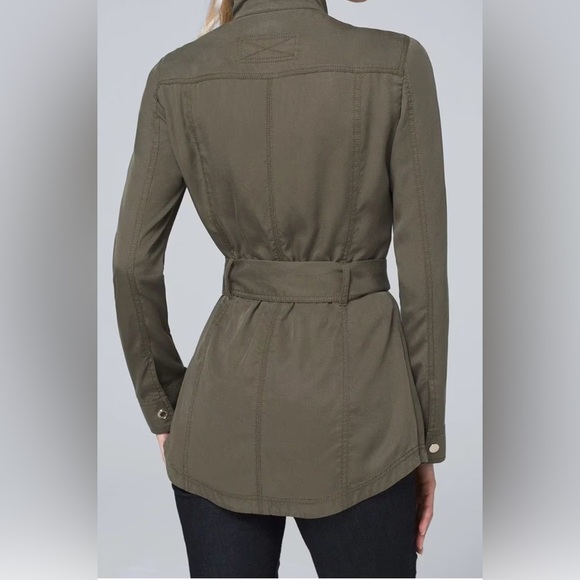 White House Black Market Soft Utility Jacket with Removable Belt Size 4 - Picture 2 of 10